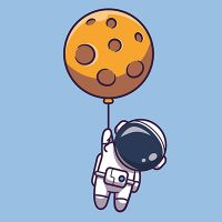 Astronaut Moon Balloon - DeinDesign