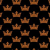 Kings Crown Pattern Black - DeinDesign