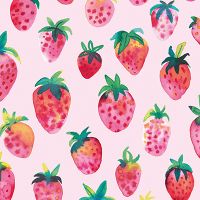 Watercolor Strawberries - Ninola Design