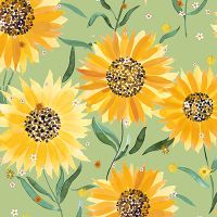 Sunflowers Green - Ninola Design