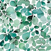 Watercolor Pattern Leaffy Leaves - Ninola Design