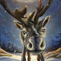 Reindeer Art - Julie Boehm ART 