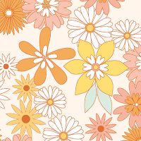 Vintage Flowers with daisy - cafelab - Emanuela Carratoni