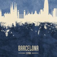 Barcelona Spain Skyline - Michael Tompsett