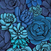 Succulents Pattern Wallpaper - Katerina Kirilova