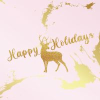 Happy Holidays Reindeer Gold - DeinDesign