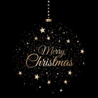 Merry Christmas Gold Stars - DeinDesign