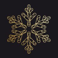 Gold Polygonal  Snowflake - DeinDesign