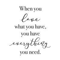 When You Love What You Have - VISUAL STATEMENTS