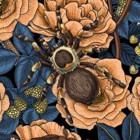 Blumen und Vogelspinne Herbst - Katerina Kirilova