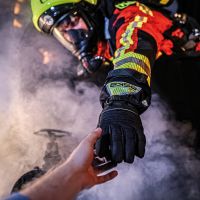 Firefighter Reaches for Hand - JP Gansewendt Photography
