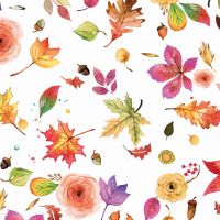 Autumn Flowers Leaves - Ninola Design