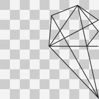 Geometric Polygon Heart Right Side - DeinDesign