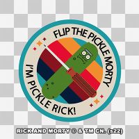 Flip the Pickle Bagde Transparent - Rick & Morty