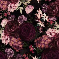 Wallpaper Flower Dark Purple - UtART