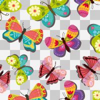 Colorful Butterflies Transparent - DeinDesign