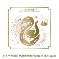 Slytherin Wappen Weiß Gold - Harry Potter