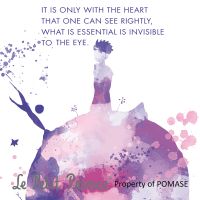 Aquarel Planet 1- Its The Only With The Heart - Le Petit Prince