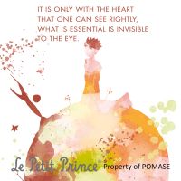 Aquarel Planet 2- Its The Only With The Heart  - Le Petit Prince