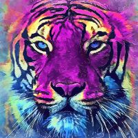 JBJart - Tigerpurple spirit  - Justyna Jaszke JBJart