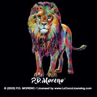 Lion Colorful Art By P.D. Moreno - P.D. Moreno