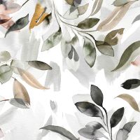 Watercolor Neutral Leaves - Ninola Design