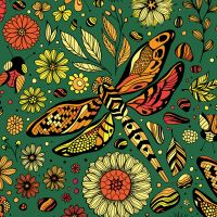 Dragonfly & Flowers 1 - Katerina Kirilova