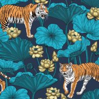 Tigers In The Lotus Pond - Katerina Kirilova