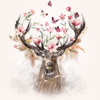 Hirsch Blumen Geweih - Reinders!
