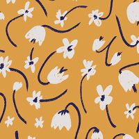 Little Flowers Pattern Yellow - treechild