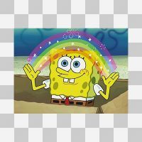 Spongebob - Rainbow Meme transparent - Spongebob