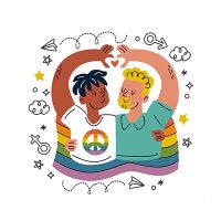 Two Male Lovers-Different Culture - DeinDesign