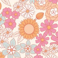 Retro Boho Blumen - cafelab - Emanuela Carratoni