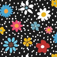 Retro Daisy und Dots Muster Hintergrund - Oana Soare