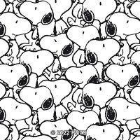 Snoopy Pattern Black And White - Peanuts