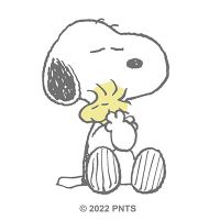 Snoopy And Woodstock Cuddling - Peanuts