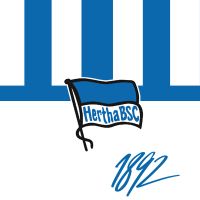 Blau und Weiß Horizontal Streifen - HERTHA BSC