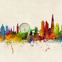 London Skyline Vintage Hintergrund - Michael Tompsett