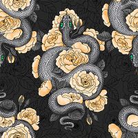 Snake And Yellow Flower - Katerina Kirilova