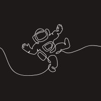 LineArt Astronaut - DeinDesign