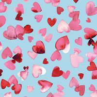 Valentines Love Hearts Pink Blue - Ninola Design