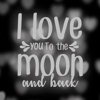 I Love You to The Moon And Back Black Hearts - UtART