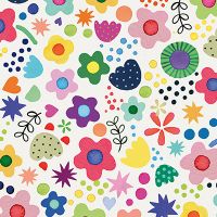 Psychedelic Flowers Colorful - Ninola Design