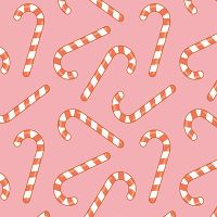 Candy Canes On Pink - cafelab - Emanuela Carratoni