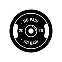 No Pain No Gain Plate - DeinDesign