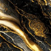 Black Marble Gold Print Layers - UtART