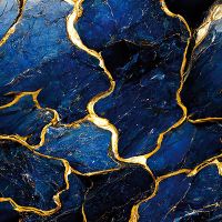 Blue Marble Gold Print Layers - UtART