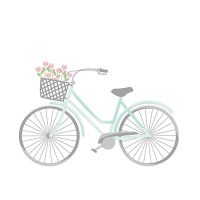 Retro Fahrrad weißer Hintergrund  - DeinDesign