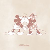 Micky Minnie Kissing Boho - Disney Mickey Mouse