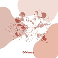 Micky and Minnie Holding Hands Boho - Disney Mickey Mouse